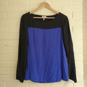 Joie Women’s Colorblock Long Sleeve Blouse Size M